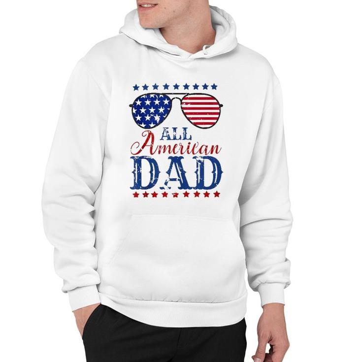 4Th Of July All American Dad Sunglasses Matching Family  Hoodie