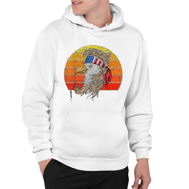 4th Of July Bald Eagle With Mullet American Usa Flag Hoodie