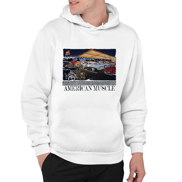 American Muscle Classic Hotrod Car Truck Drive In Cruise Graphic Hoodie