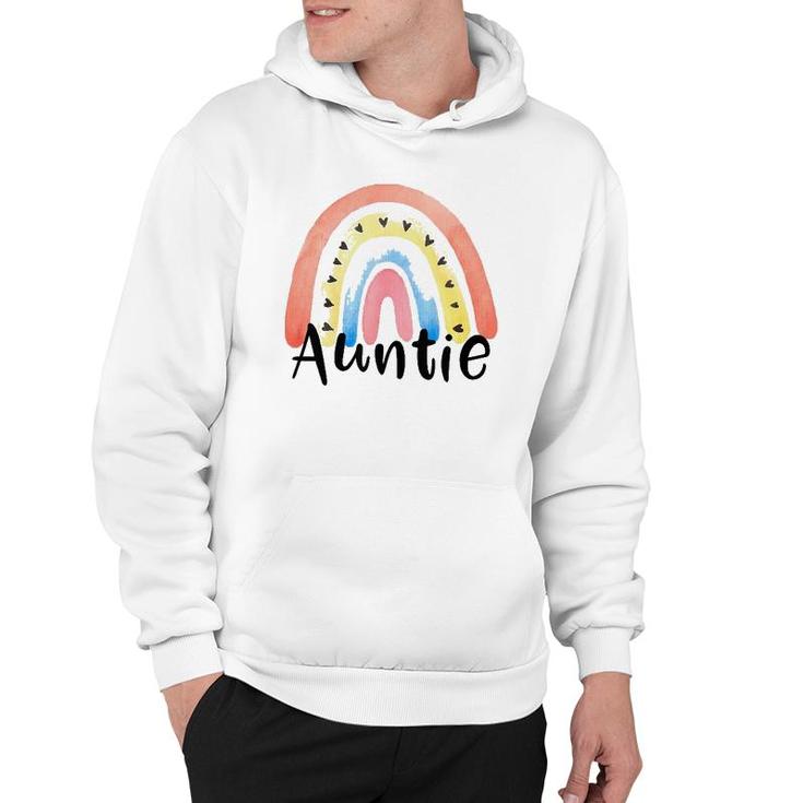 Auntie Rainbow For Women Aunt Christmas Mother's Day Niece Hoodie