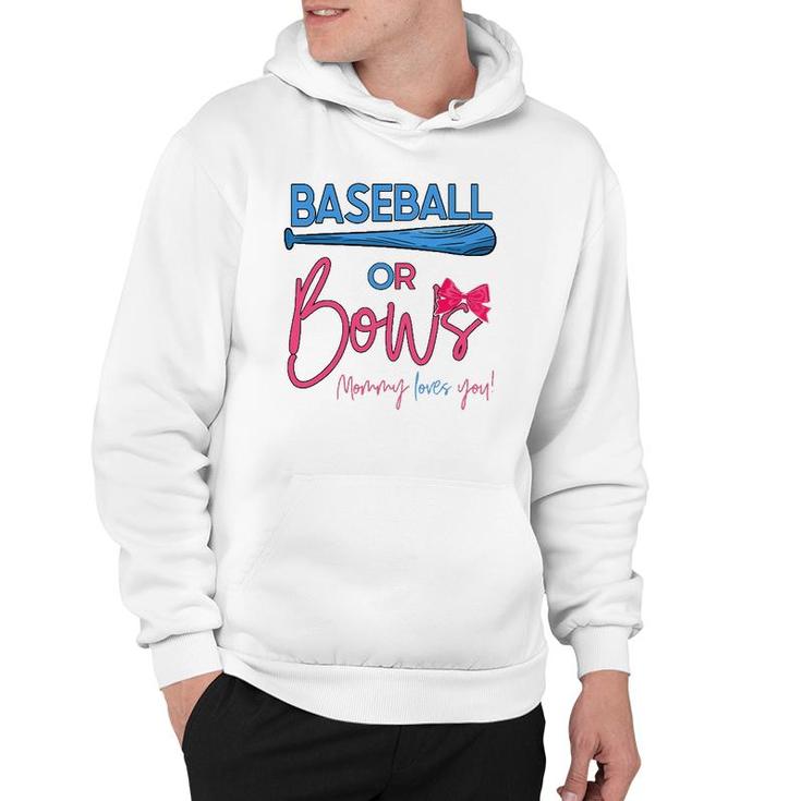 Baseball Or Bows Gender Reveal Party Idea For Mommy Hoodie