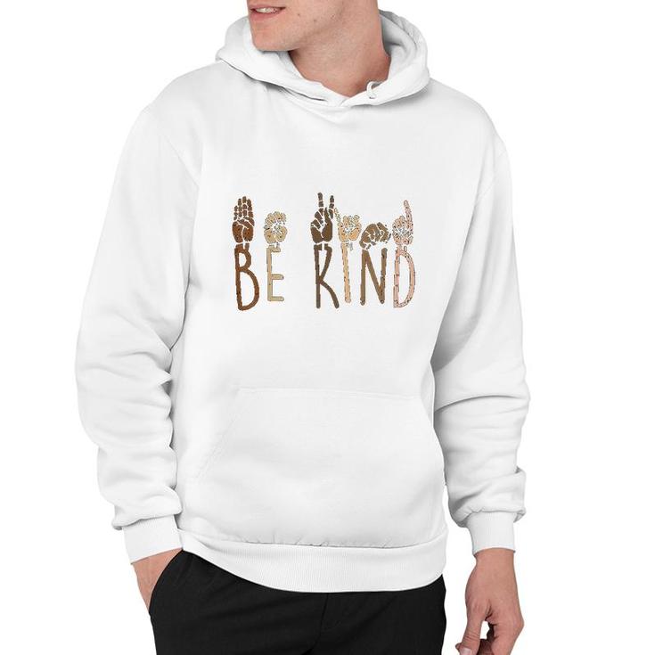 Be Kind Hand Signs Black Matter Hoodie