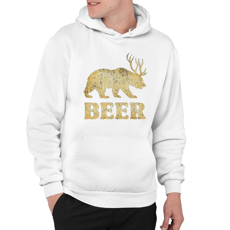 Bear Deer Beer Funny Hoodie
