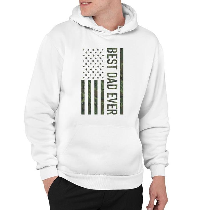 Best Dad Ever American Us Camouflage Flag Gift For Father  Hoodie