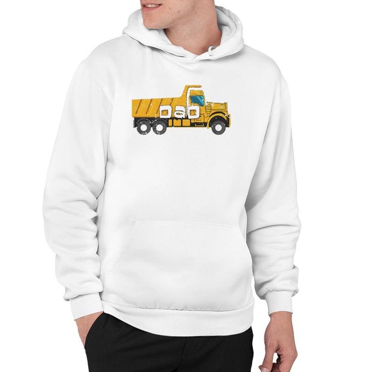 Best Dad  Yellow Construction Trucks Hoodie