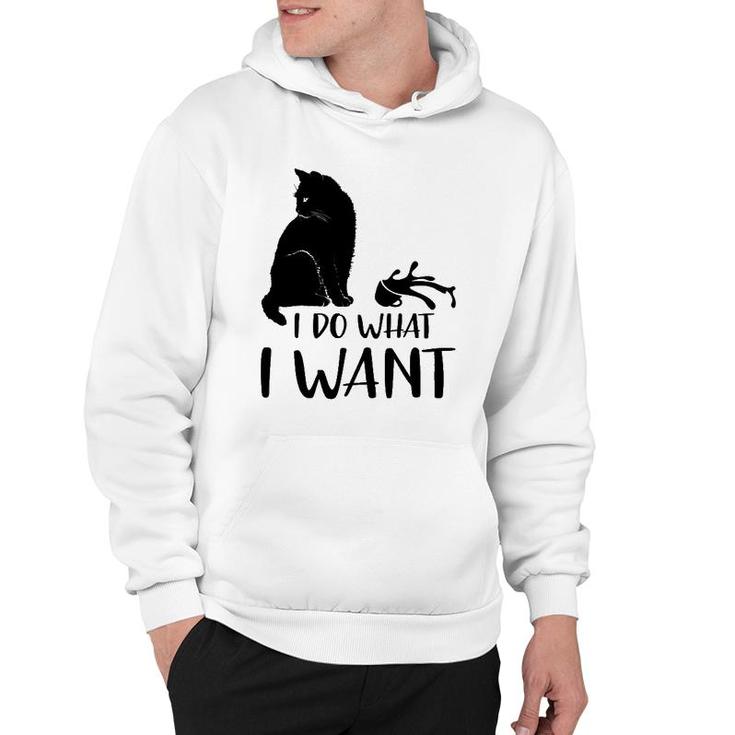 Black Cat Funny I Do What I Want Meowy Cat Lovers Hoodie