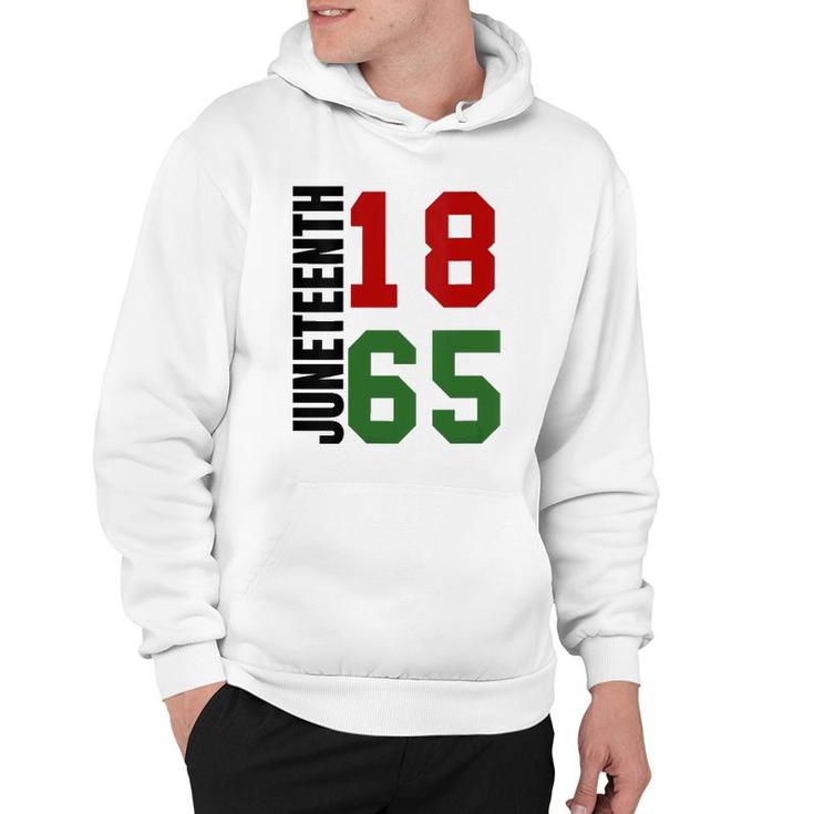 Black Proud African American For Juneteenth V-Neck Hoodie