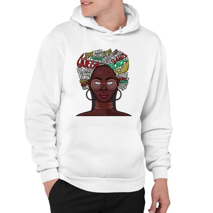 Black Queen S For Women African American Natural Afro Hoodie