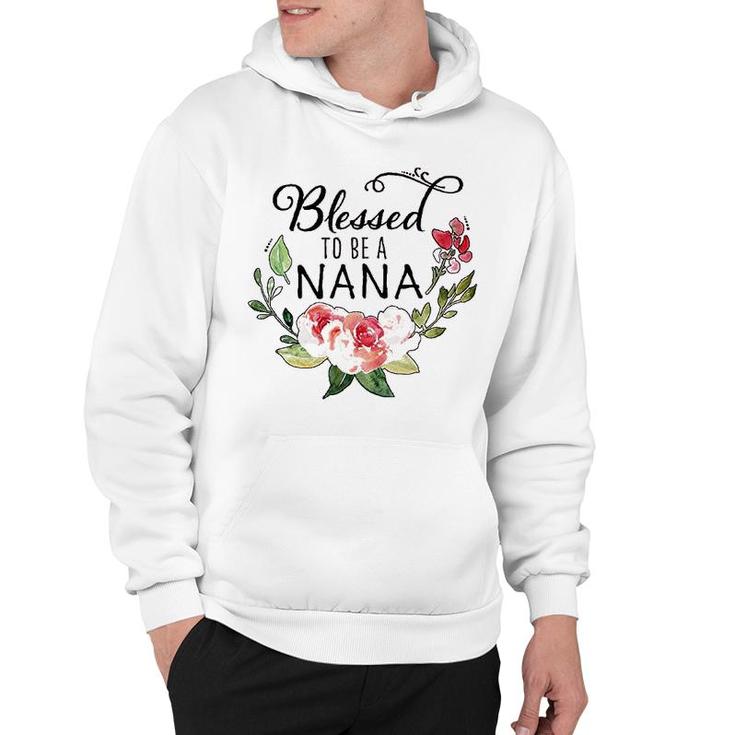 Blessed To Be A Nana With Pink Flowers Hoodie