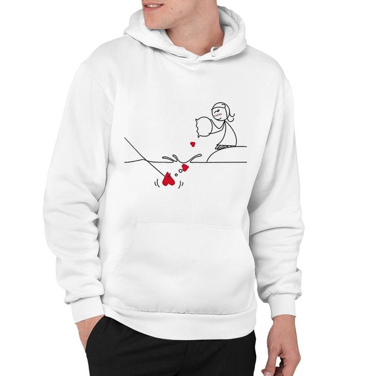 Catch My Heart Couples Funny Hoodie