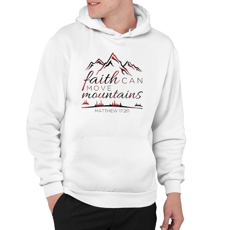 Christian Verse Gifts Women Mom Wife Faith Can Move Plaid  Hoodie