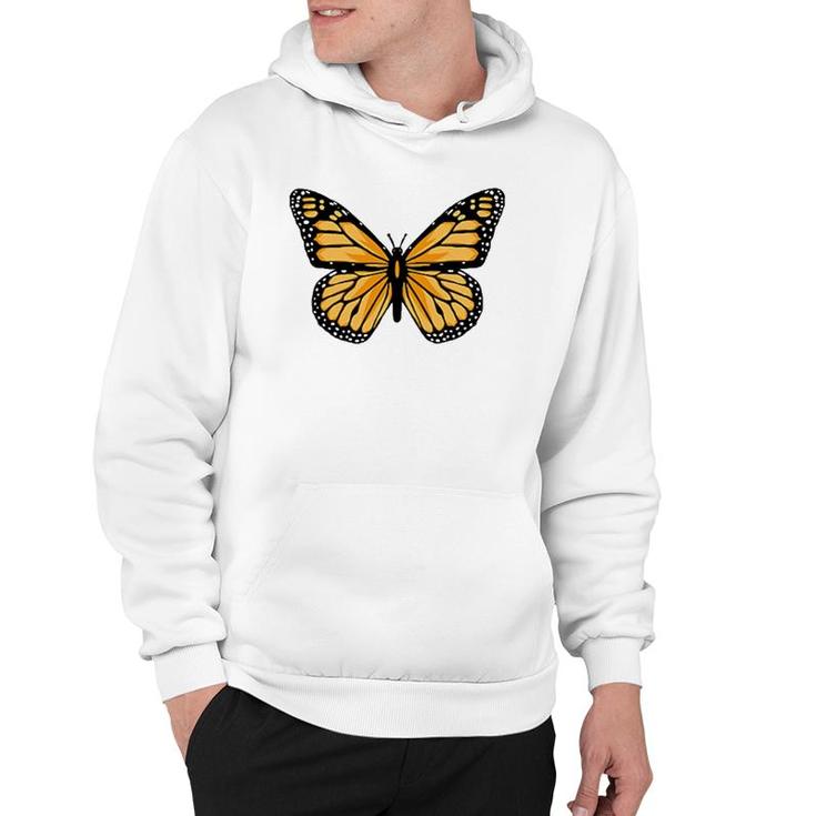 Classic Black And Orange Monarch Butterfly Icon Hoodie
