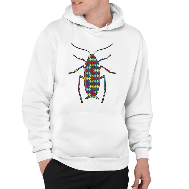 Cockroach Autism Awareness Kids Termite Puzzle Day Mom Gift Hoodie