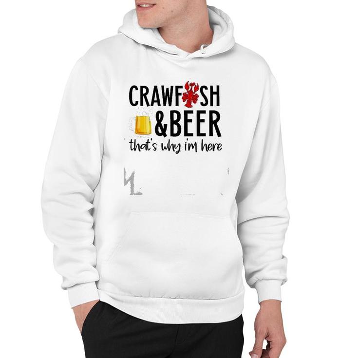 Crawfish And Beer Crawfish Boil Funny Cajun Lobster Party Hoodie