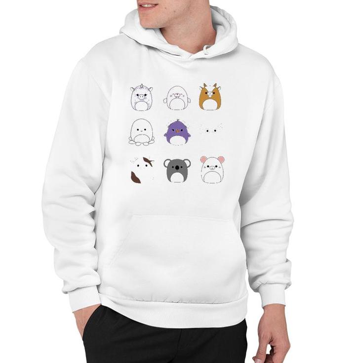Cute Unicorn Set Card Squishmallow Hoodie