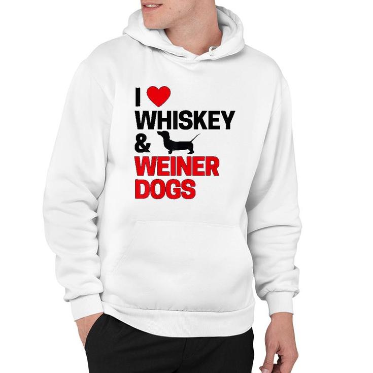 Dachshund Gifts I Love Whiskey Lovers Hoodie
