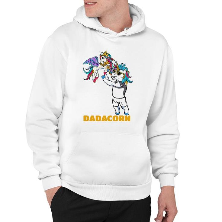 Dadacorn Unicorn Dad For A Family Daddy Father's Day Hoodie