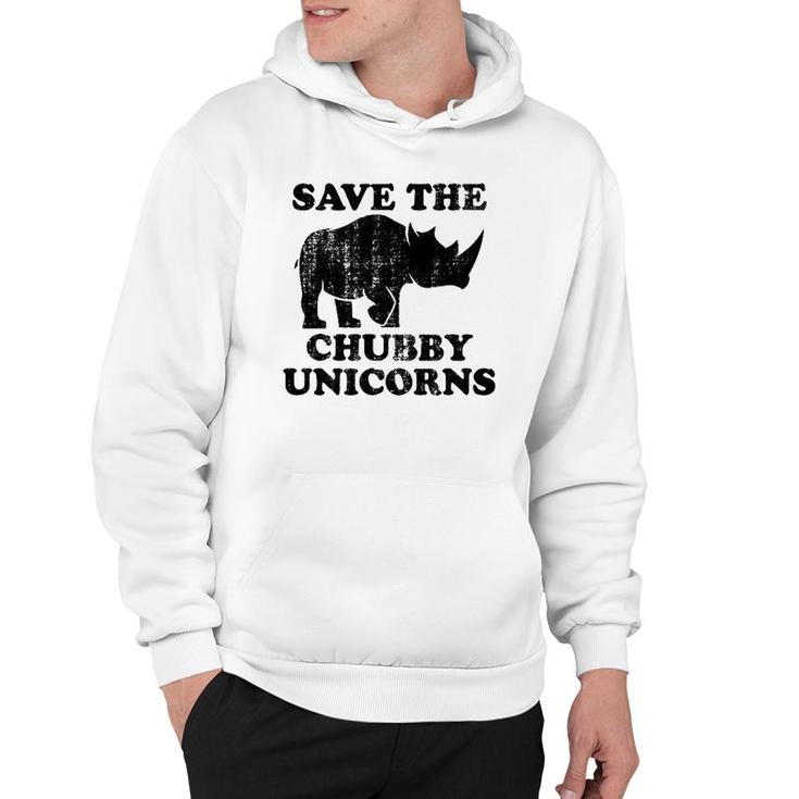 Distressed Save The Chubby Unicorns Vintage Style Hoodie