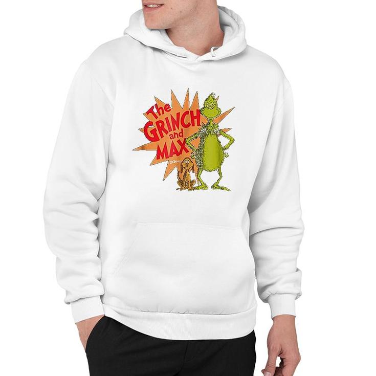 Dr Seuss Grinch And Max Burst Hoodie
