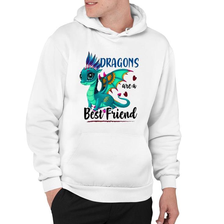 Dragons Are A Best Friend Girl's Women Dragons Lover Cute Hoodie