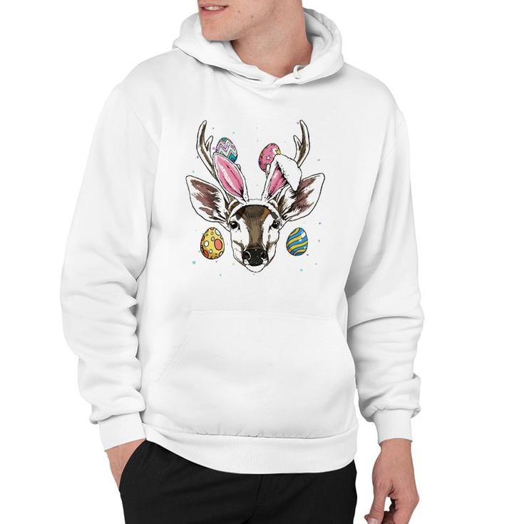 Easter Bunny Deer Funny Easter Deer Gifts Hoodie