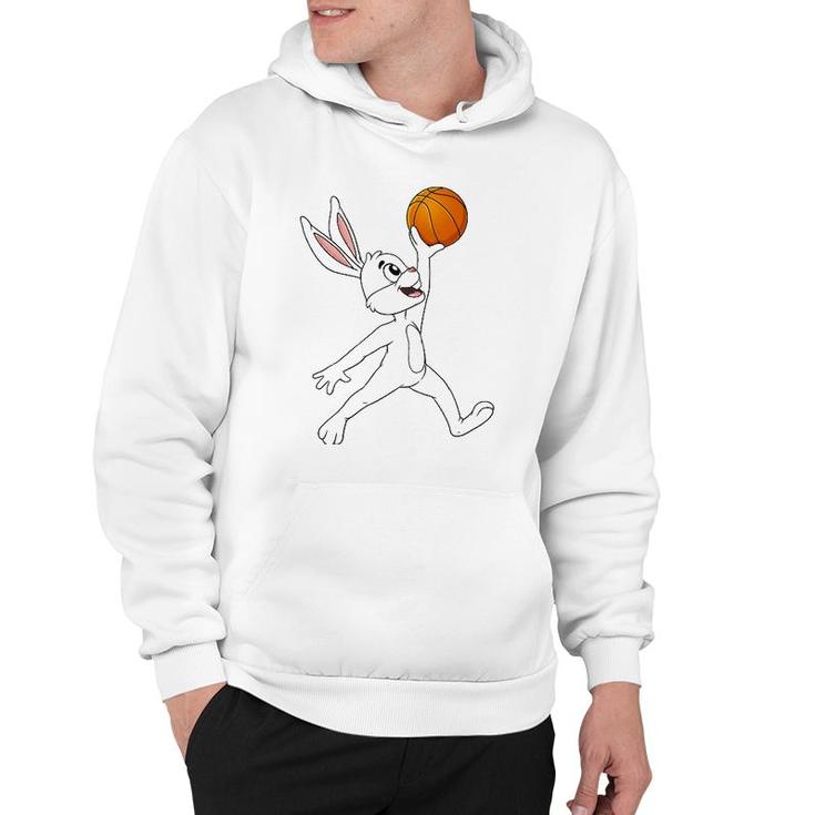 Easter Day Rabbit A Dunking Basketball Funny Boys Girls Kids Hoodie