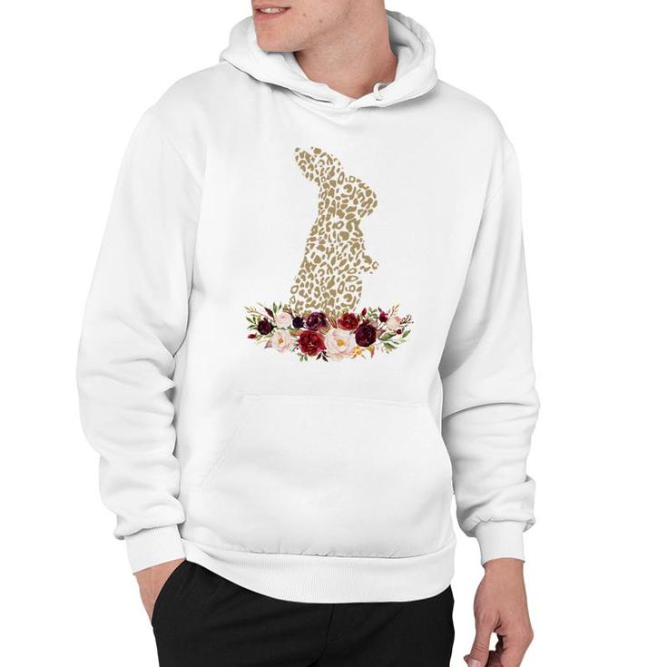 Easter Leopard Floral Bunny Funny Hoodie