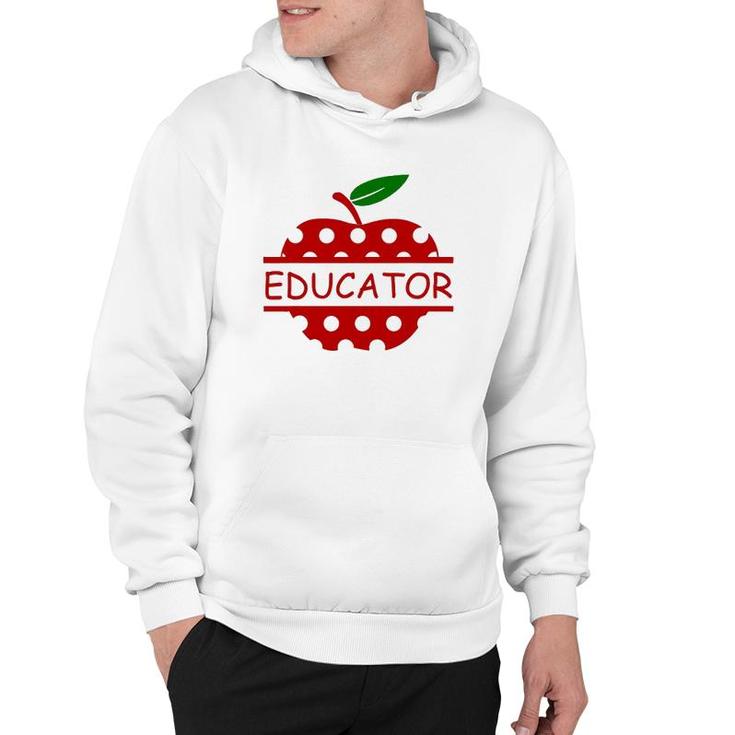 Educator Red Apple Teacher Gift Hoodie