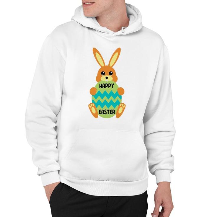 Egg Bunny Happy Easter Hoodie