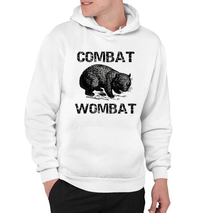 Funny Combat Wombat Graphic Gift Hoodie