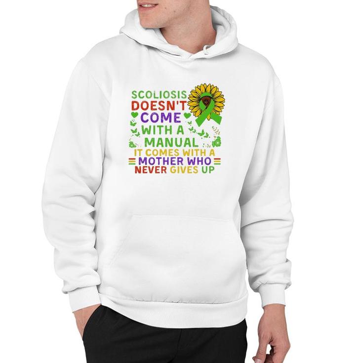 Funny Scoliosis Mother Quote Sunflower With Butterflies Hoodie