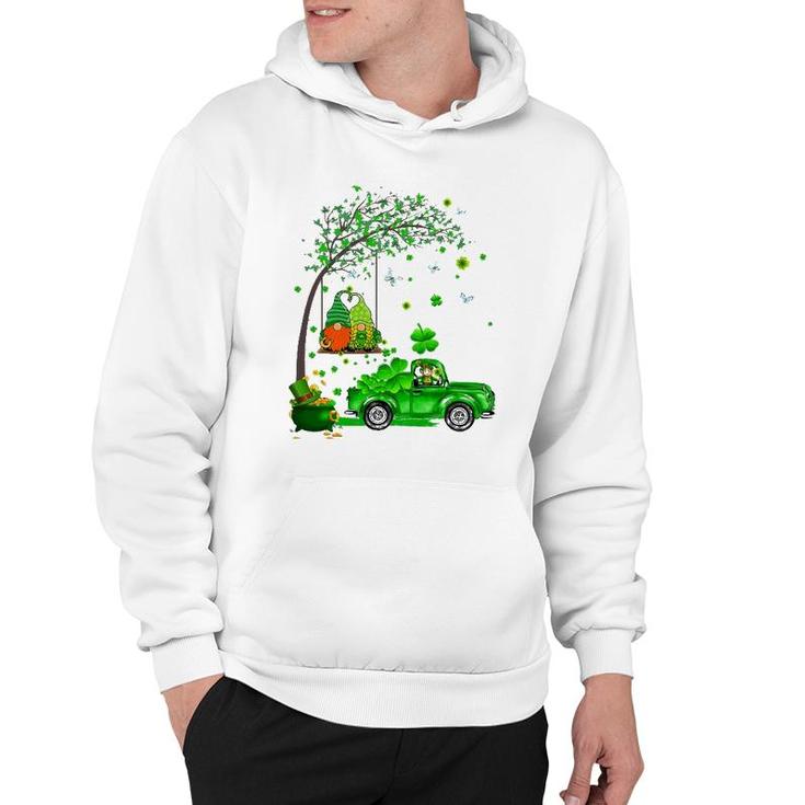 Funny Tractor Gnome Happy St Patrick's Day Men Women Kids Hoodie