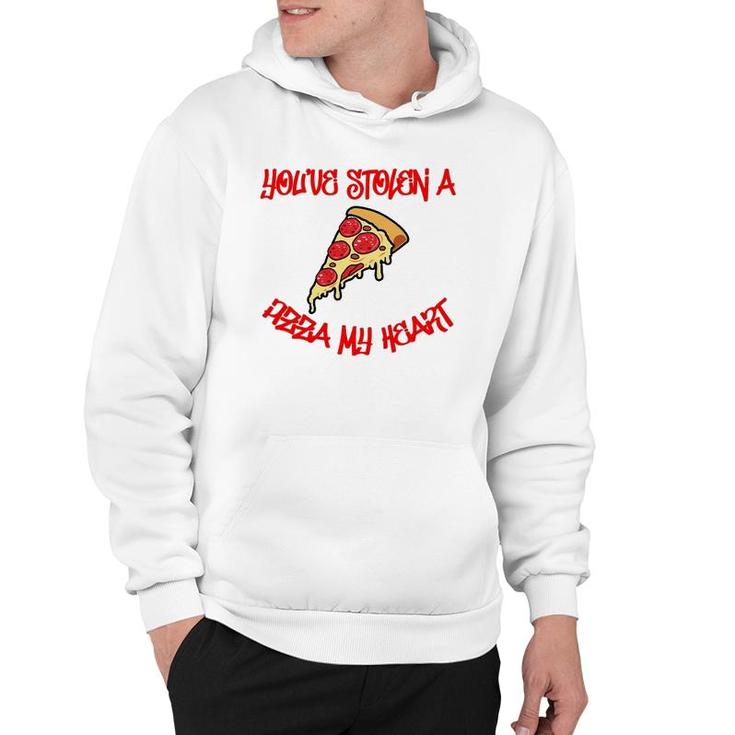 Funny Valentines Day Food  Stolen Pizza My Heart Foodie Hoodie