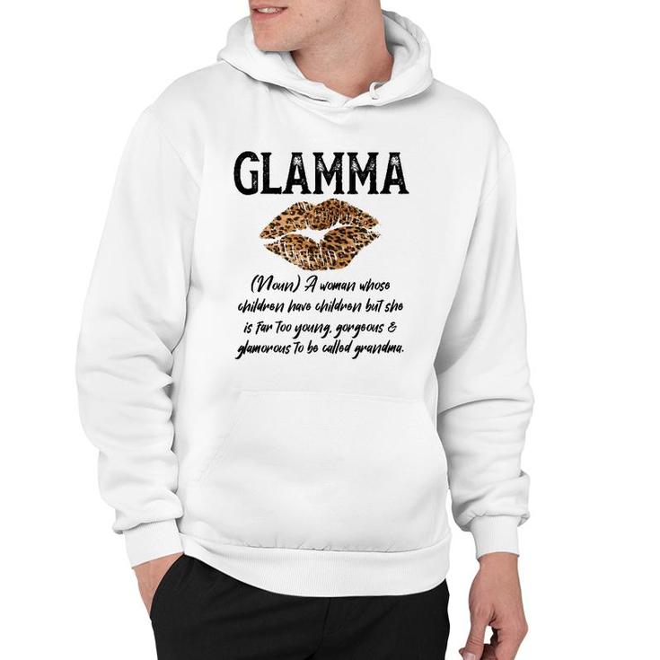 Glamma Leopard Lips Kiss- Glam-Ma Description- Mother's Day Hoodie