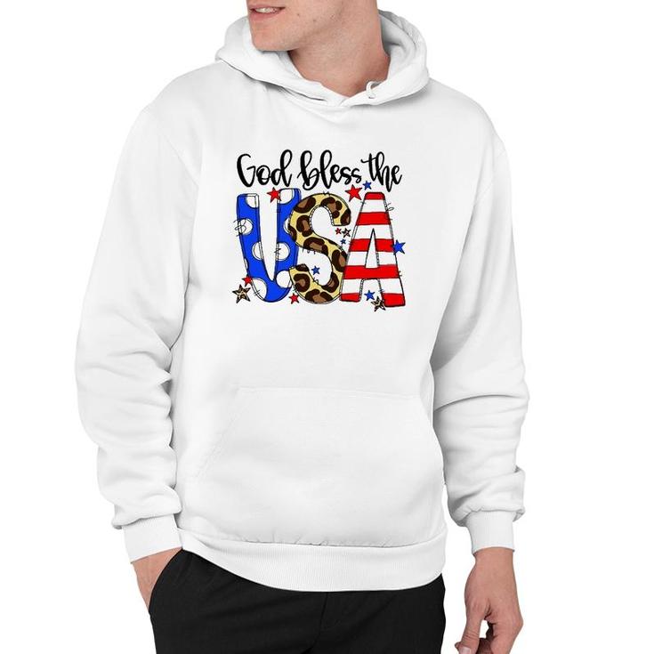 God Bless The Usa 4Th Of July Leopard Hoodie