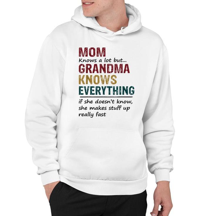 Grandma Knows Everything If She Doesnt Know Funny Christmas Hoodie