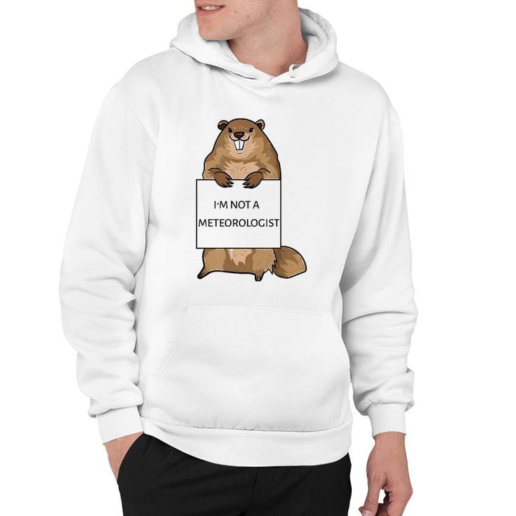 Groundhog Day Funny Quote Not Meteorologist Sign Saying Fun Hoodie