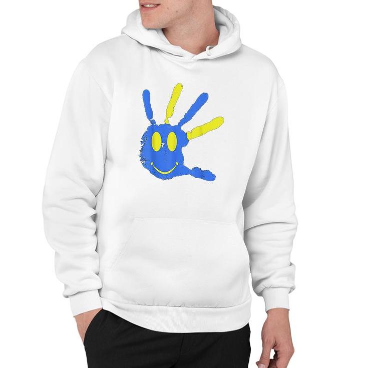 Hand Smiley Face Down Hoodie