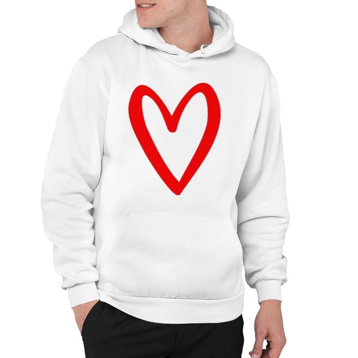 Heart Love Retro Vintage Tiny Red Heart Valentine's Day Hoodie
