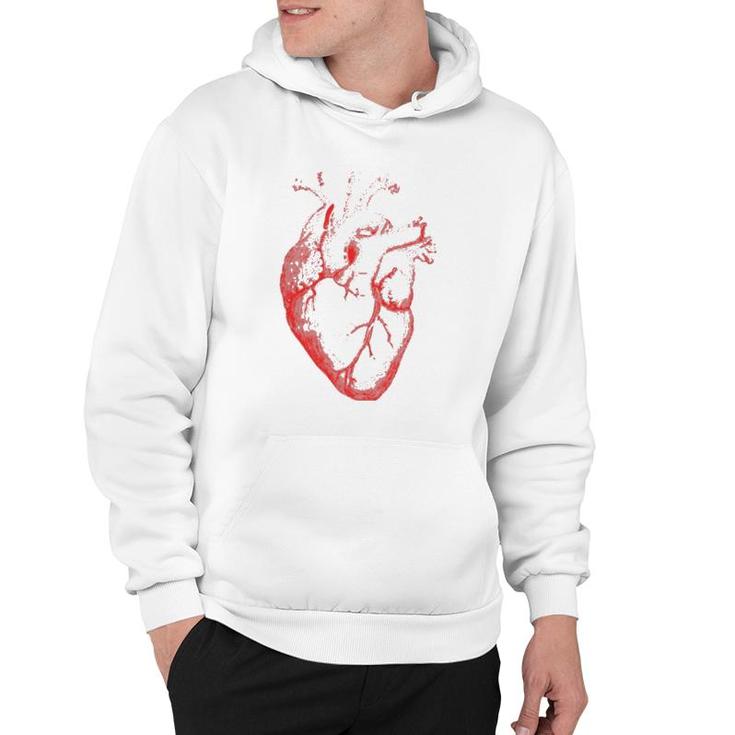 Hearts Design Anatomical Heart Fine Arts Graphical Novelty Hoodie