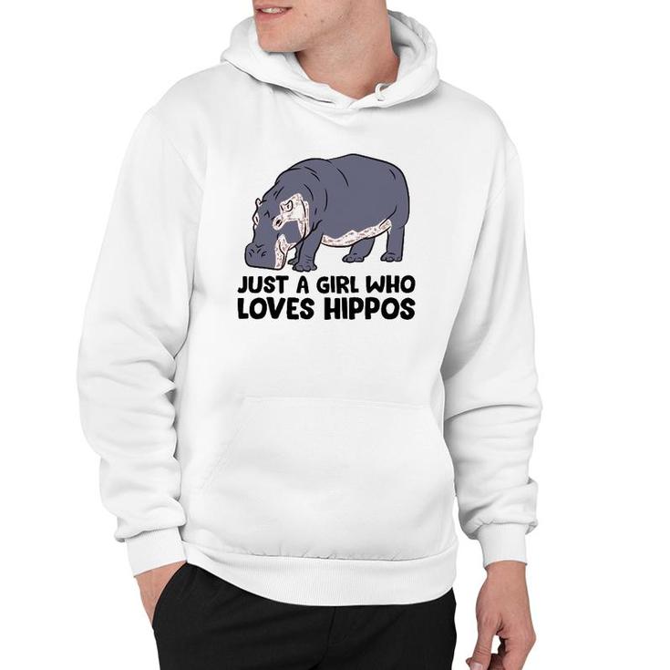 Hippo Girl Just A Girl Who Loves Hippos Hoodie