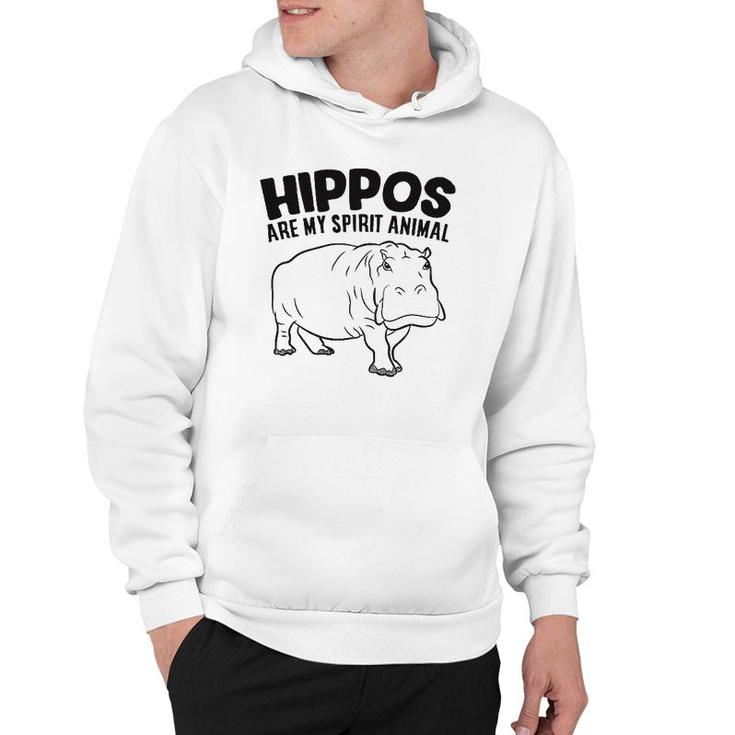 Hippos Are My Spirit Animal Funny Hippopotamus Hoodie
