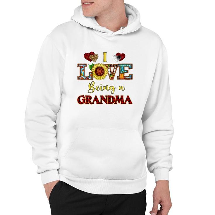 I Love Being A Grandma Gift Grandmother Sunflower Hoodie