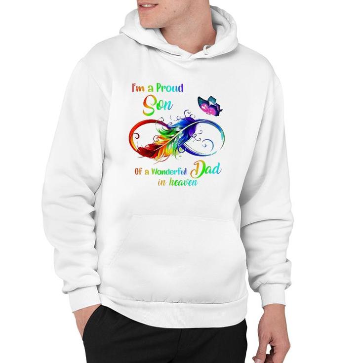 I'm A Proud Son Of A Wonderful Dad In Heaven 95 Father's Day Hoodie