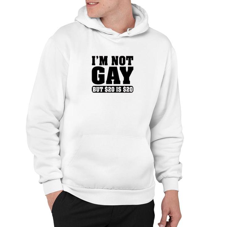 Im Not Gay But $20 Is $20 Funny Hoodie