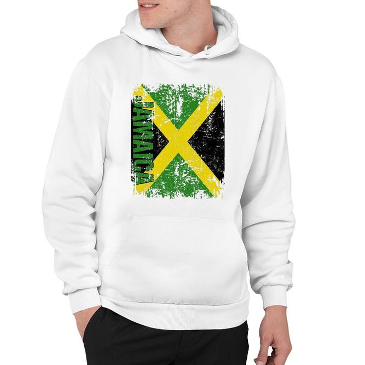 Jamaica Big Flag Vintage Men Women Kids Purple Jamaica Hoodie