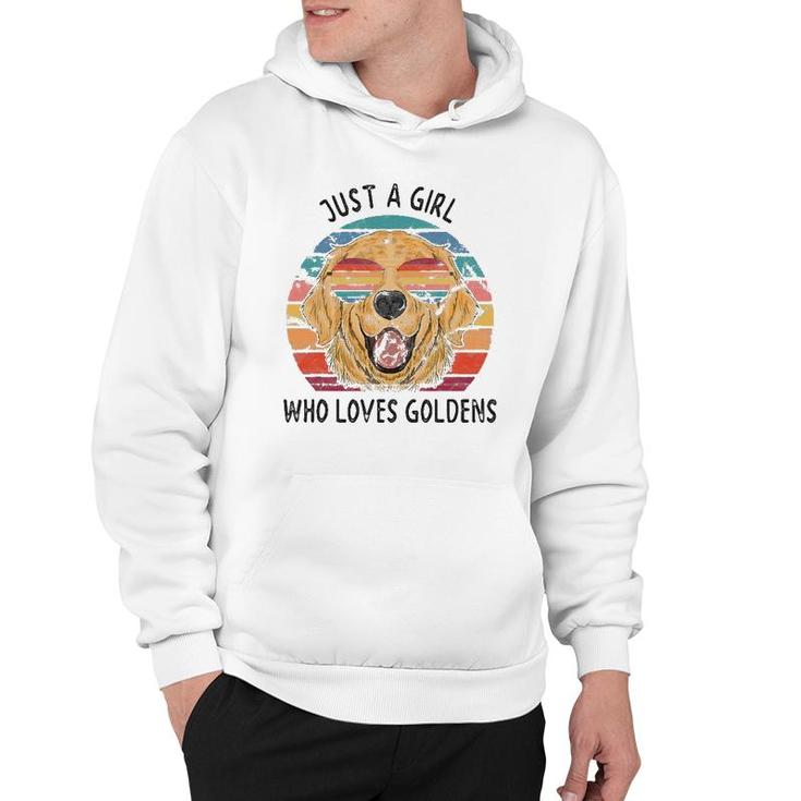 Just A Girl Who Loves Golden Retrievers Dog Gifts Hoodie