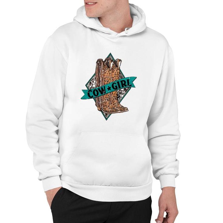 Leopard Cowgirl Boots Western Country Cowboy Rodeo Dad Hoodie