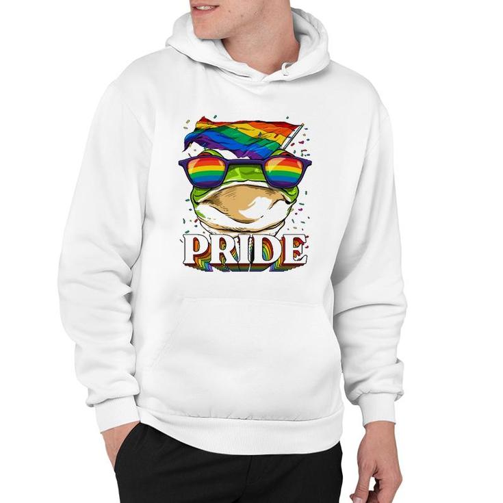 Lgbt Frog Gay Pride Lgbtq Rainbow Flag Sunglasses Hoodie
