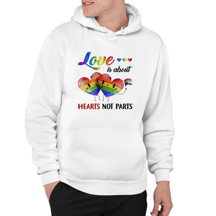 Lgbt Love Is About Hearts Hoodie